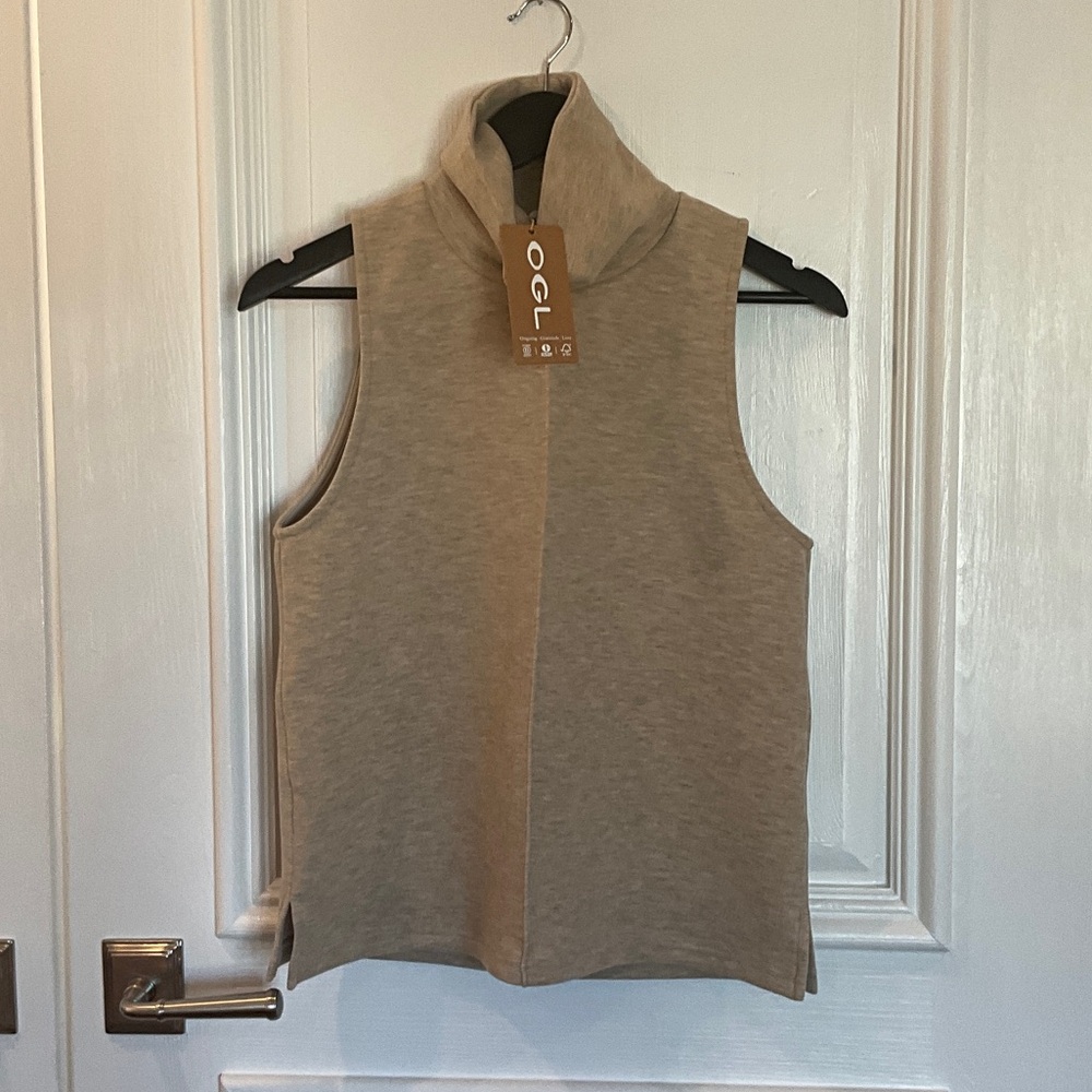 OGL Tan High-Neck Tank Top
